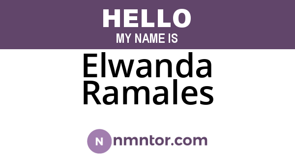 Elwanda Ramales