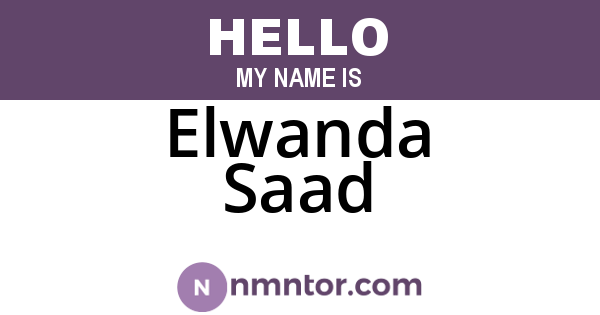 Elwanda Saad