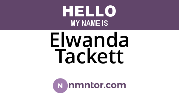 Elwanda Tackett