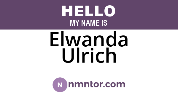 Elwanda Ulrich