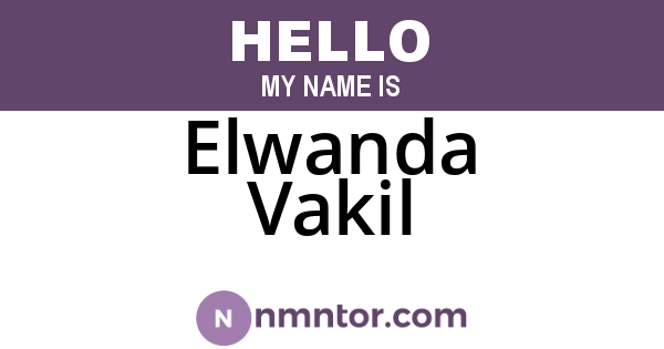 Elwanda Vakil