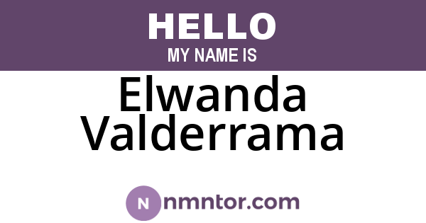Elwanda Valderrama