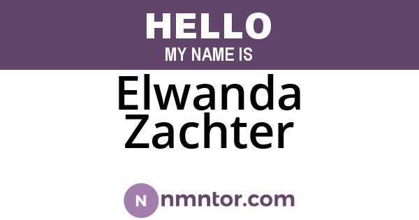Elwanda Zachter