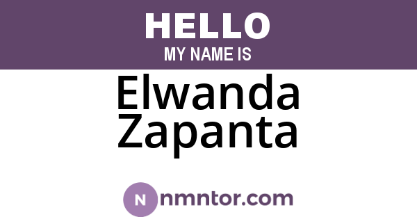 Elwanda Zapanta
