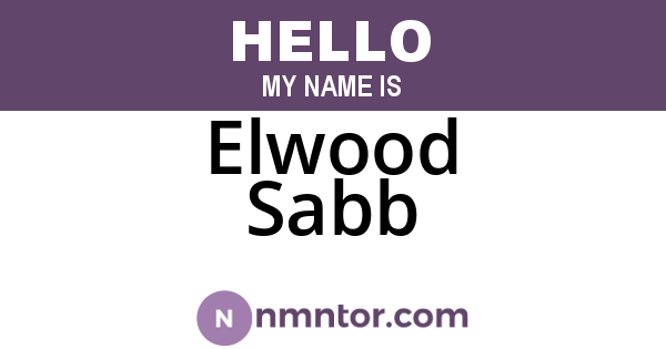 Elwood Sabb