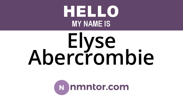 Elyse Abercrombie