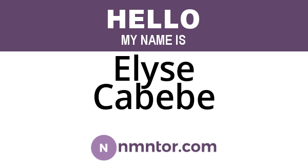 Elyse Cabebe