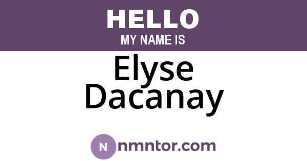 Elyse Dacanay