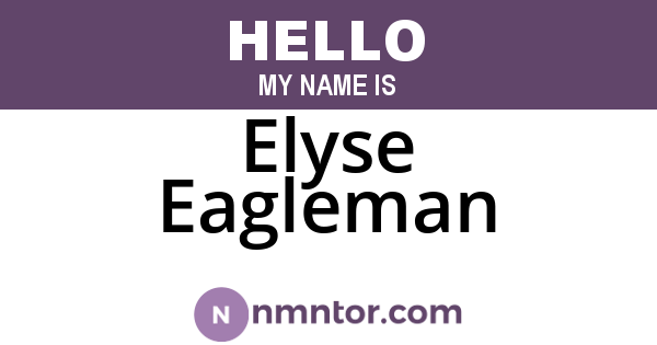 Elyse Eagleman
