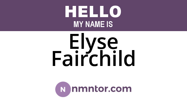 Elyse Fairchild