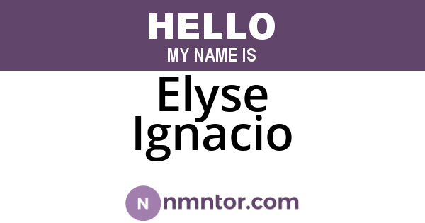 Elyse Ignacio