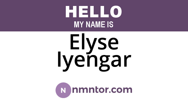 Elyse Iyengar