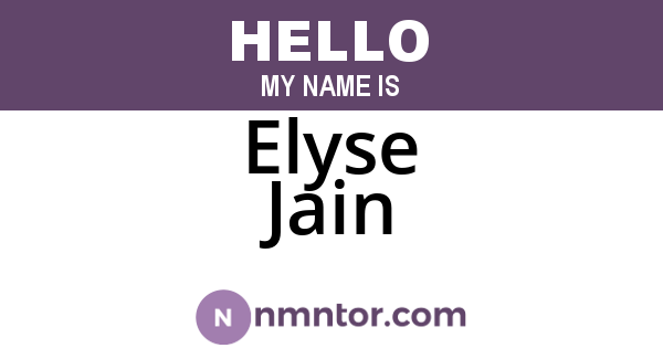 Elyse Jain