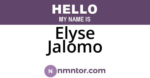 Elyse Jalomo