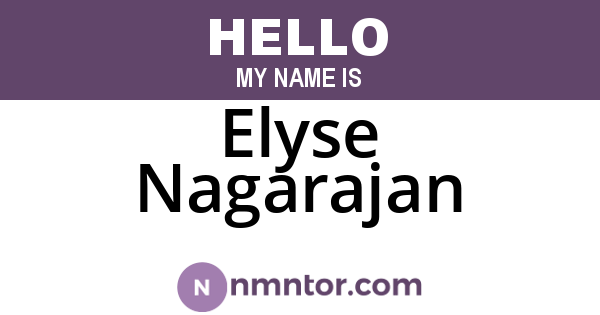 Elyse Nagarajan