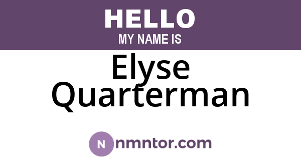 Elyse Quarterman