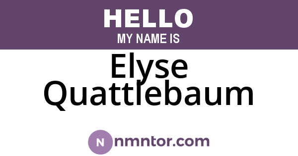 Elyse Quattlebaum