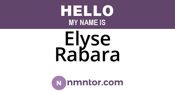 Elyse Rabara