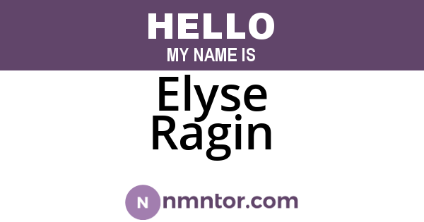 Elyse Ragin