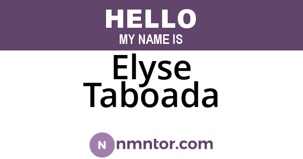 Elyse Taboada