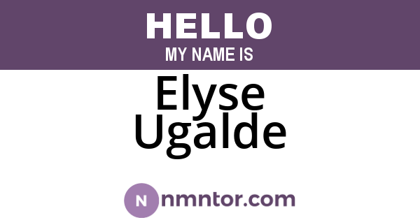 Elyse Ugalde