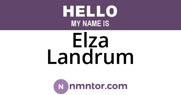 Elza Landrum