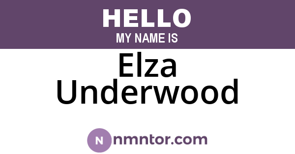 Elza Underwood
