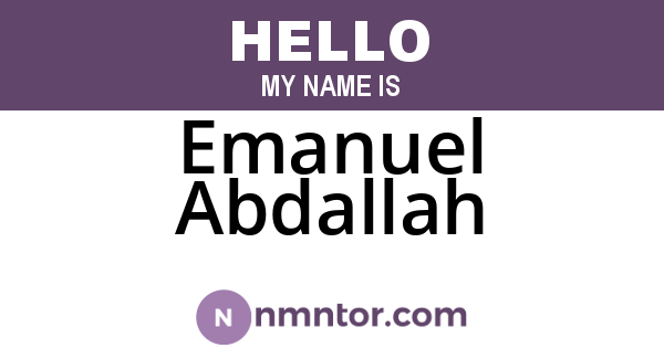 Emanuel Abdallah