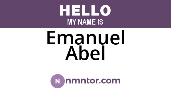 Emanuel Abel