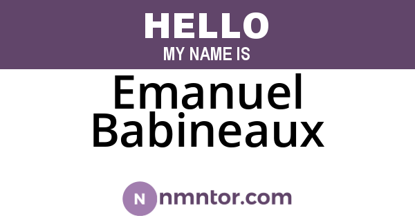 Emanuel Babineaux