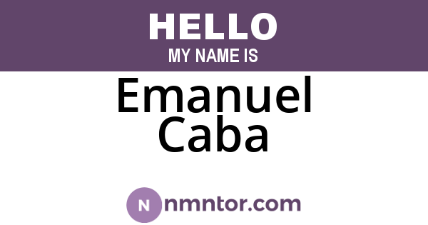 Emanuel Caba