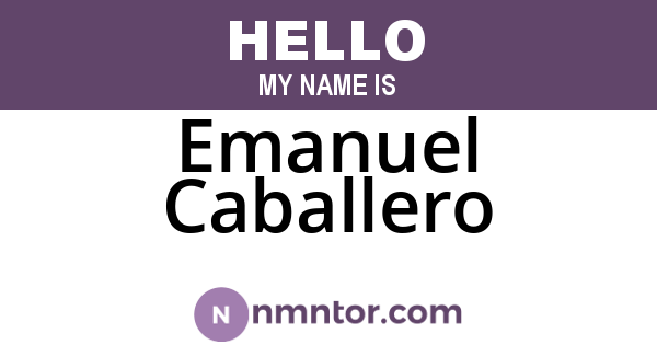 Emanuel Caballero