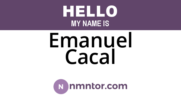 Emanuel Cacal