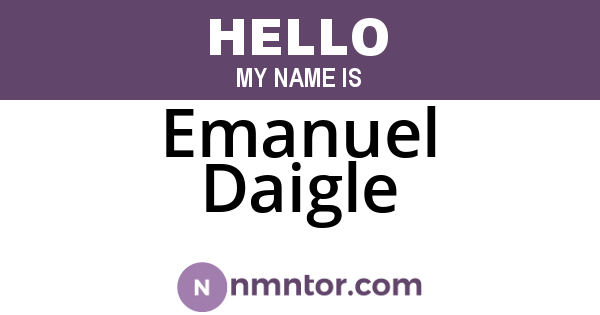 Emanuel Daigle