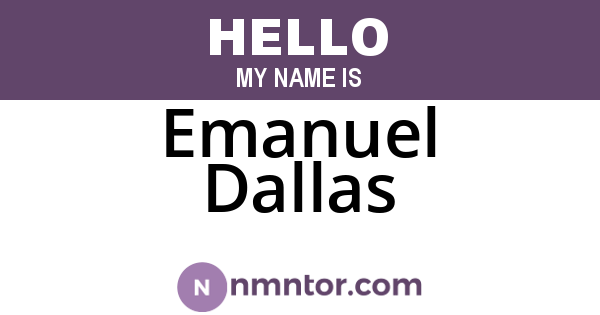 Emanuel Dallas