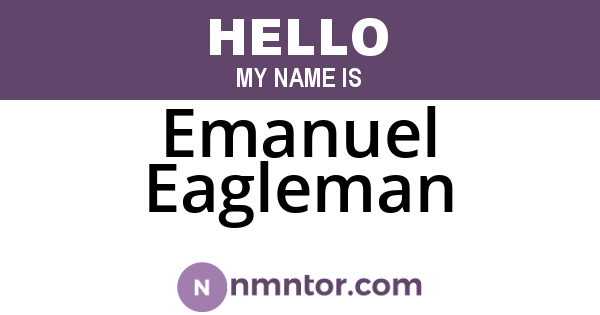 Emanuel Eagleman