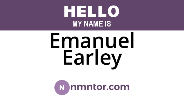 Emanuel Earley