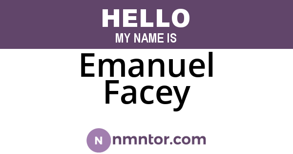 Emanuel Facey