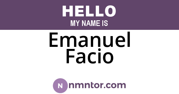 Emanuel Facio