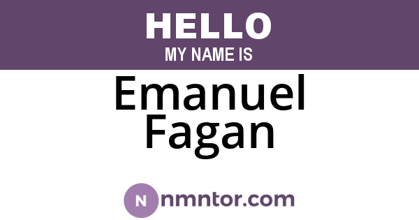 Emanuel Fagan