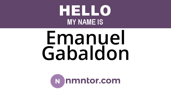Emanuel Gabaldon