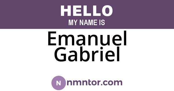 Emanuel Gabriel