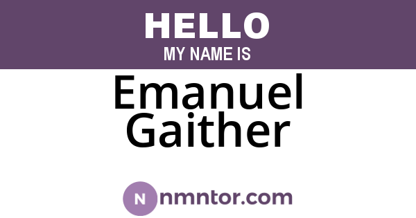 Emanuel Gaither