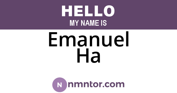 Emanuel Ha