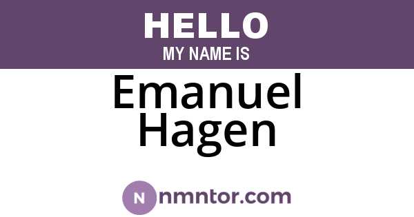 Emanuel Hagen