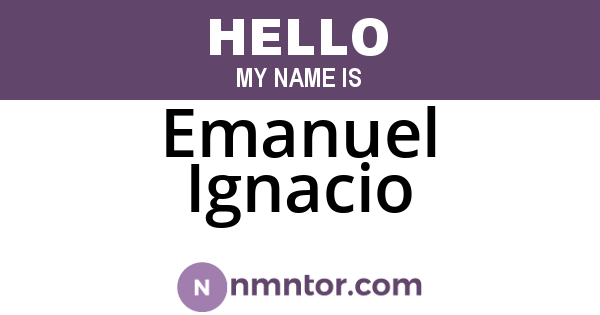 Emanuel Ignacio