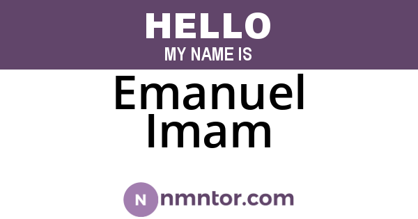Emanuel Imam