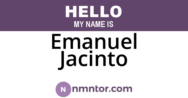 Emanuel Jacinto