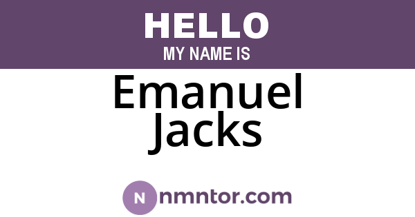 Emanuel Jacks