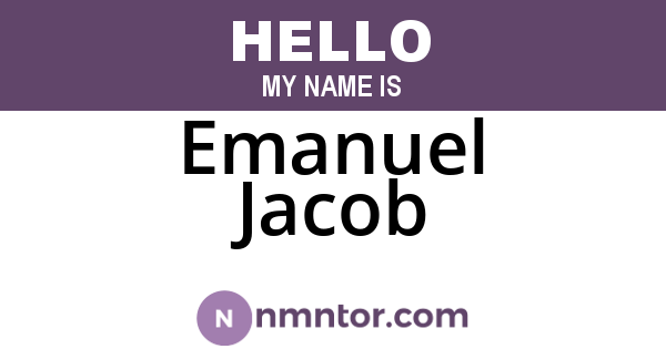 Emanuel Jacob
